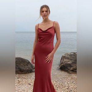 Jenny Yoo Bridesmaid Dress (Sylvie)- Rust - Size 8